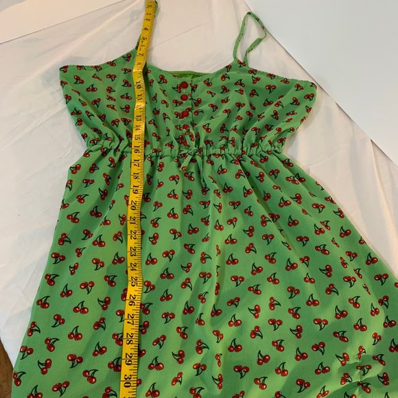 Apple Green with Cherries Sun Dress - Picture 11 of 12